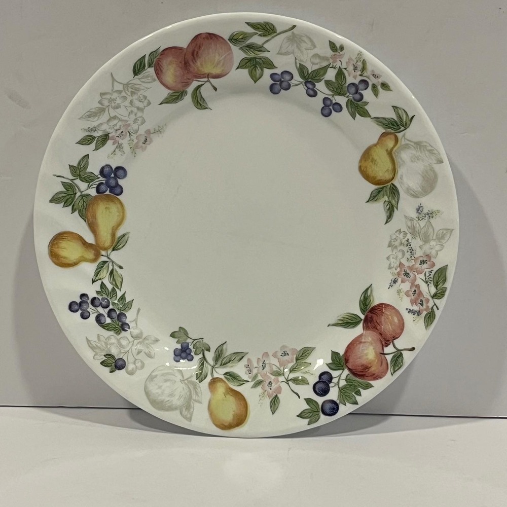 Corelle Corning Ware "Chutney" (9) Salad Plates 7.25" Fruit With Swirl Edge